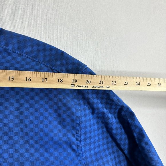 New Robert Graham Limited Edition Delvin Navy Blue Button Up Shirt Flip Cuff 3XL - Picture 8 of 10